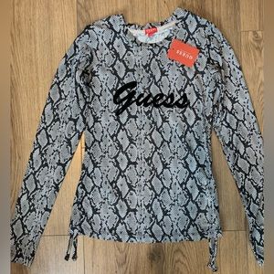 Grey snake Guess Blouse, Size XS
